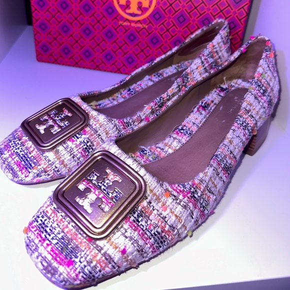 Tory Burch Colorful Tweed Georgia Pump - Picture 4 of 9